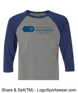 Bella + Canvas Unisex 3/4 Sleeve Baseball T-Shirt Design Zoom